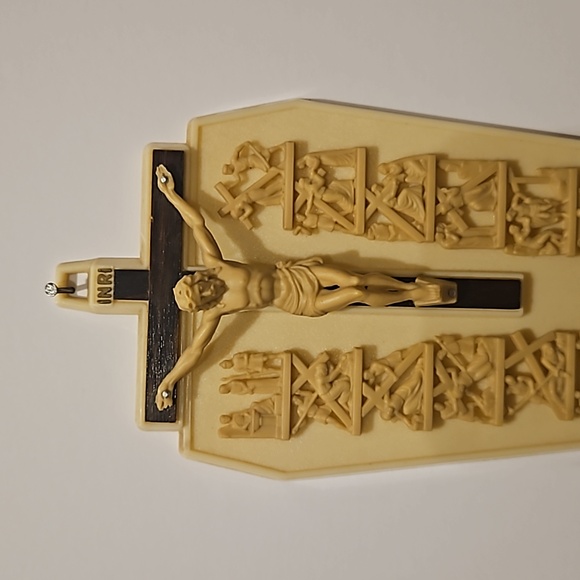 Vintage Resin Plaque Stations Of The Cross VIA CRUCIS Italy - Picture 2 of 9